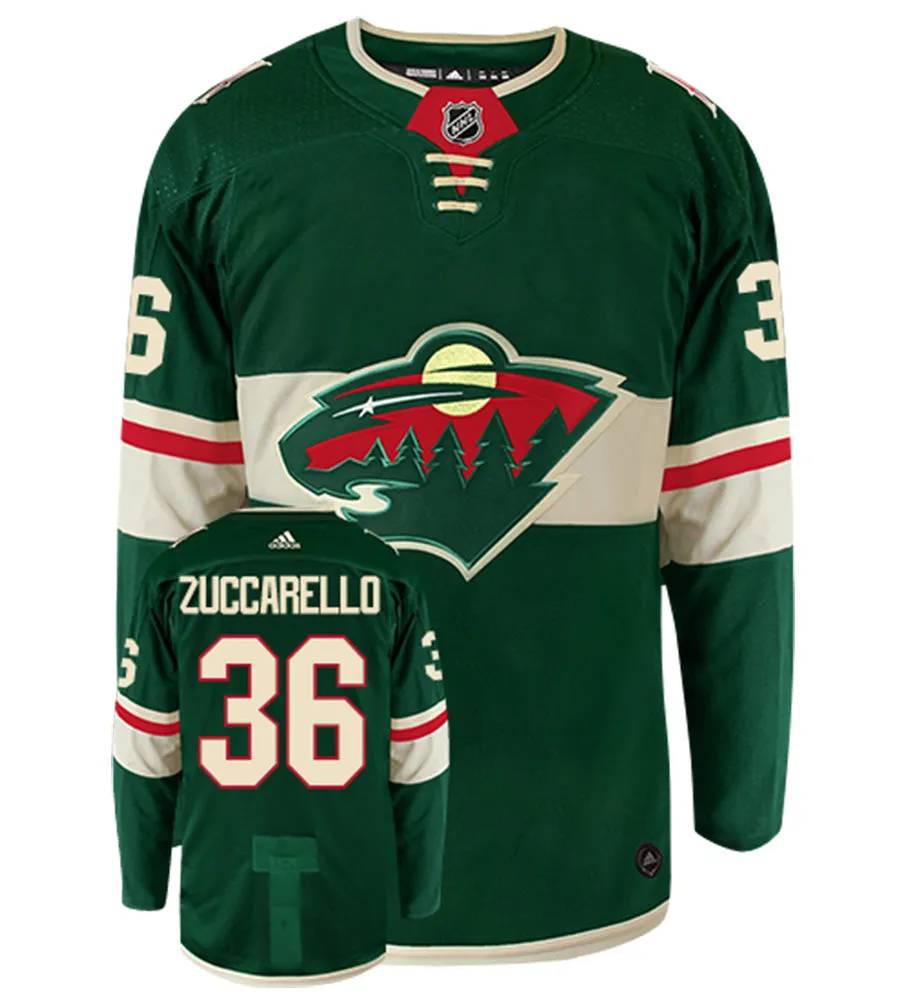 Mats Zuccarello Minnesota Wild Adidas Authentic Home NHL Hockey Jersey     