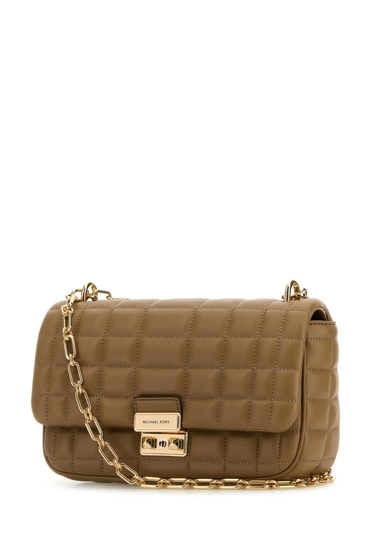 Michael By Michael Kors Cappuccino Leather Small Tribeca Shoulder Bag