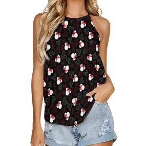 Mickey And Minnie Dots Women's Round-Neck Vest Tank Top