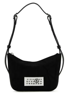 Mm6 Maison Margiela Black Nylon Mini Numeric Shoulder Bag