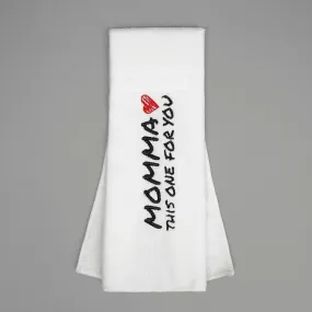 Momma White Football Towel