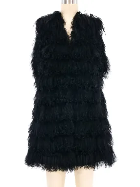 Mongolian Lamb Fur and Suede Vest