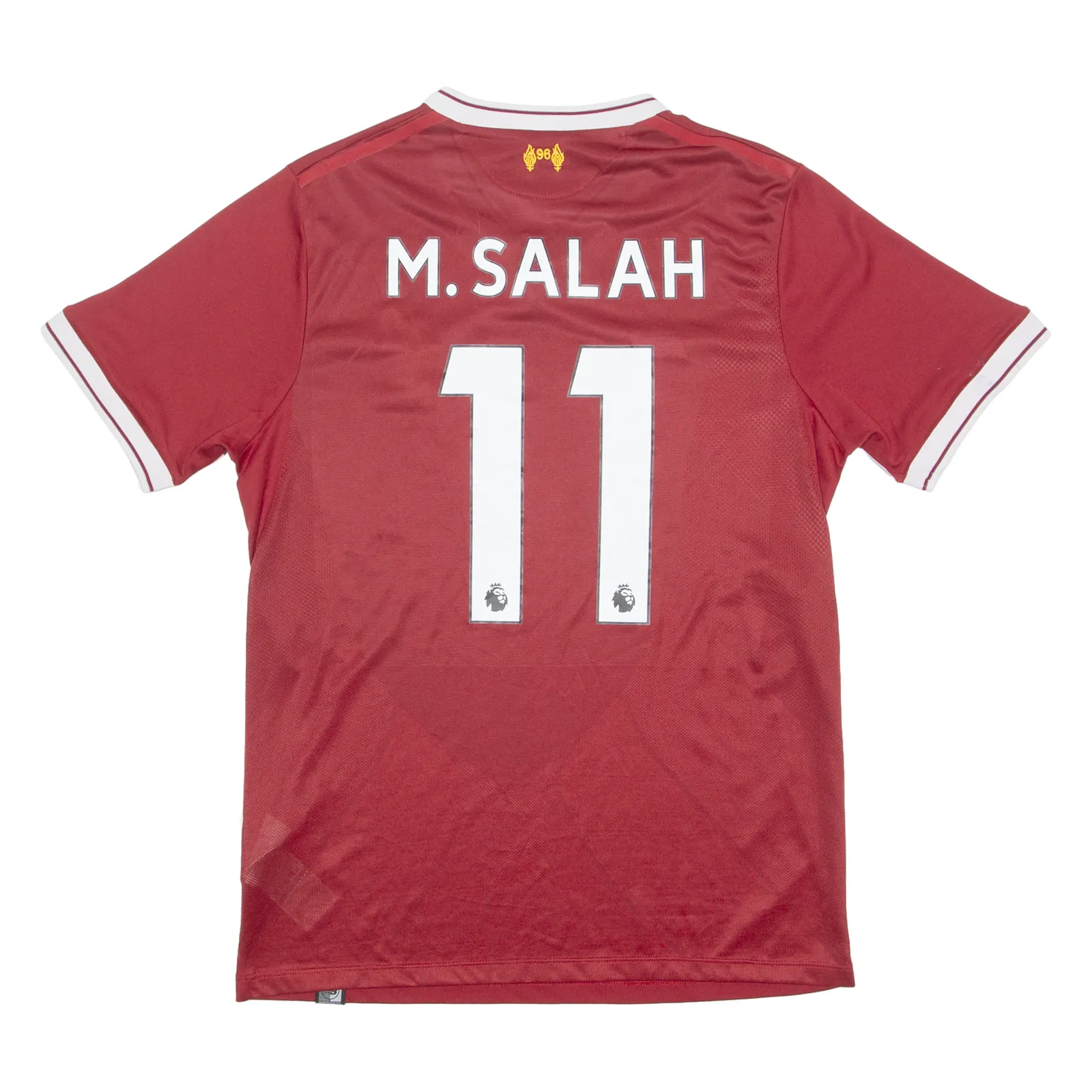 NEW BALANCE LIVERPOOL FC Mo Salah Mens Football Shirt Jersey Maroon V-Neck M