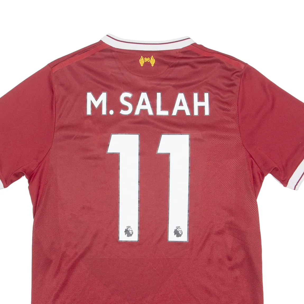 NEW BALANCE LIVERPOOL FC Mo Salah Mens Football Shirt Jersey Maroon V-Neck M