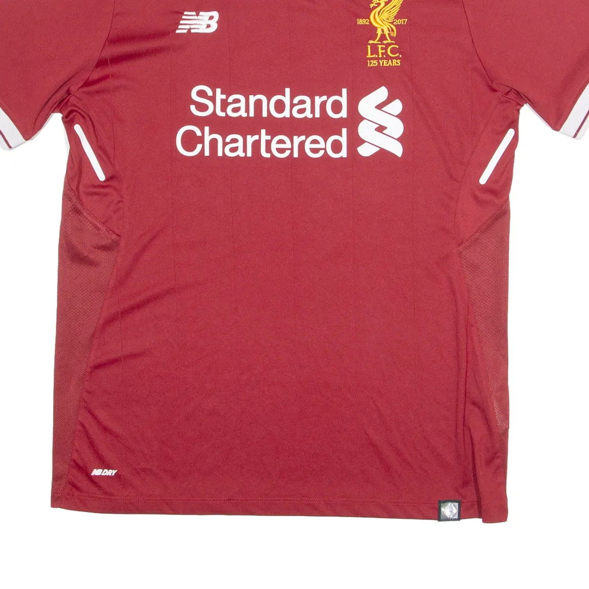 NEW BALANCE LIVERPOOL FC Mo Salah Mens Football Shirt Jersey Maroon V-Neck M