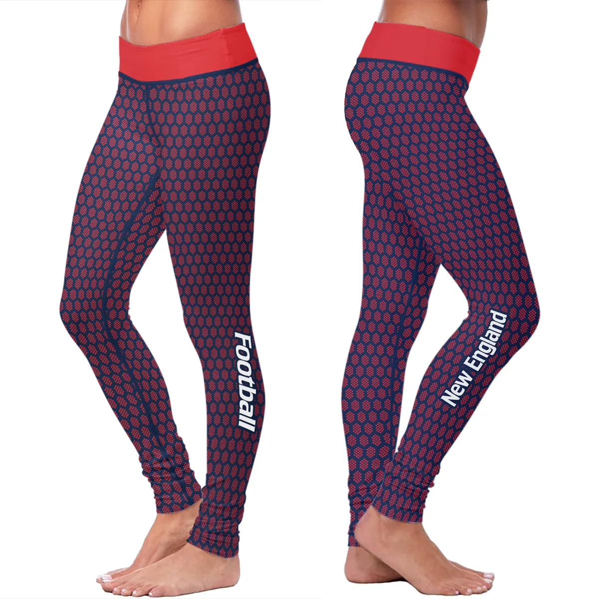 New England Honeycomb Football Leggings