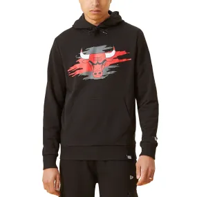 New Era Mens Chicago Bulls NBA Tear Logo Hoodie - Black