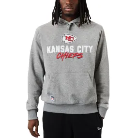 New Era Mens Kansas City Chiefs NFL Script Team Hoodie - Grey