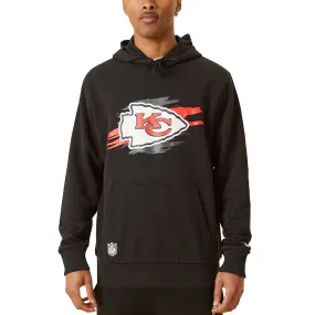 New Era Mens Kansas City Chiefs NFL Tear Logo Hoodie - Black