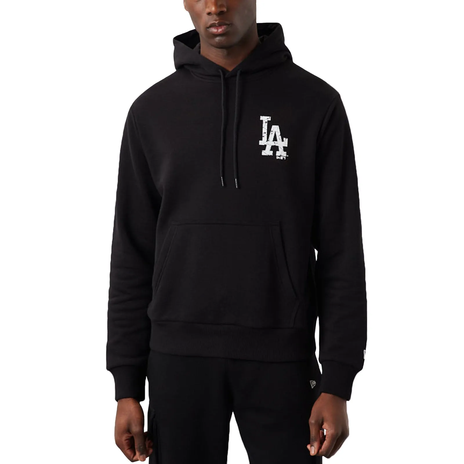 New Era Mens LA Dodgers MLB Script Team Hoodie - Black