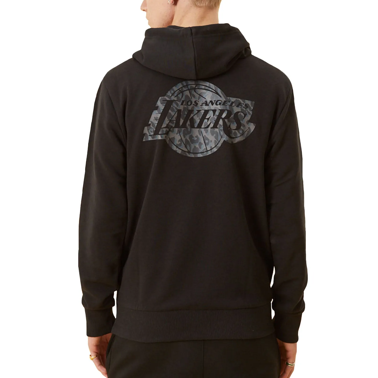 New Era Mens LA Lakers NBA Logo Infill Hoodie - Black