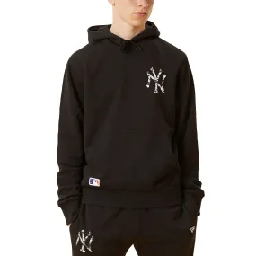 New Era Mens New York Yankees Logo Infill Hoodie - Black