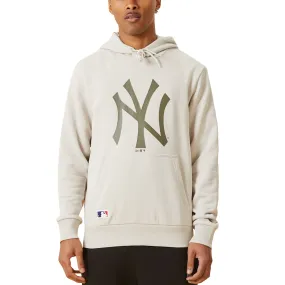 New Era Mens New York Yankees MLB Hoodie - Stone