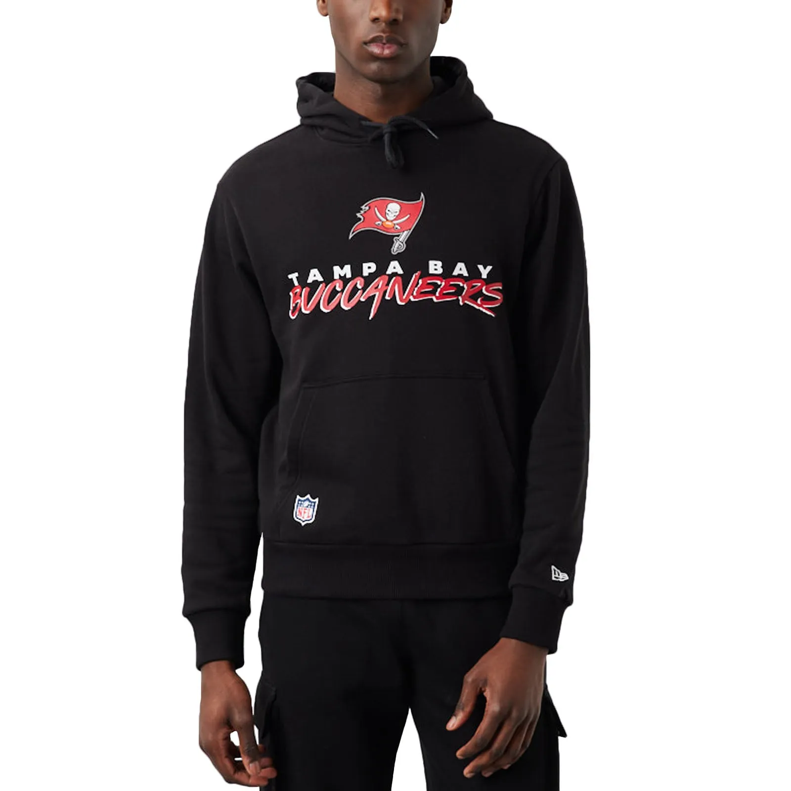 New Era Mens Tampa Bay Buccaneers NFL Script Team Hoodie - Black