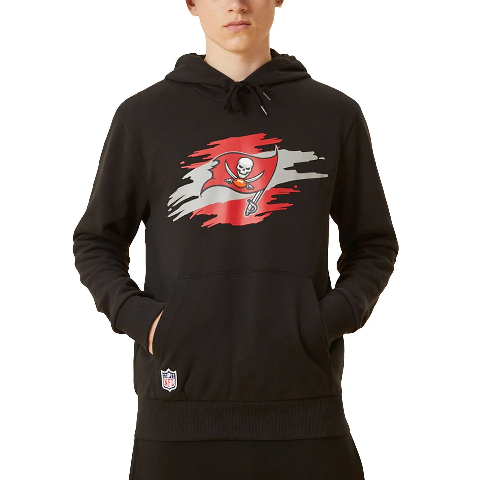 New Era Mens Tampa Bay Buccaneers NFL Tear Logo Hoodie Black