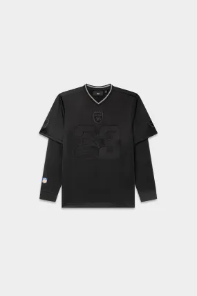 NFL x BALR. Relaxed Football Jersey Jet Black