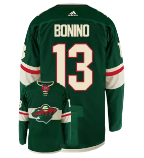 Nick Bonino Minnesota Wild Adidas Authentic Home NHL Hockey Jersey     