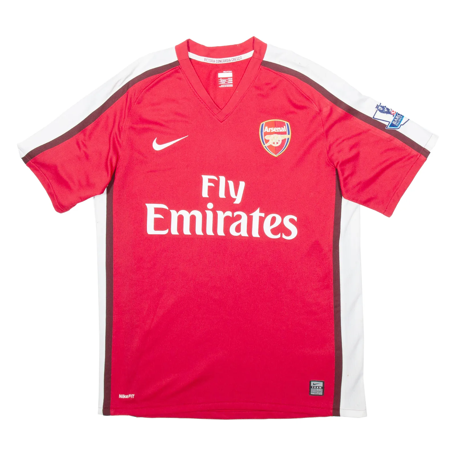 NIKE Arsenal Mens Football Shirt T-Shirt Red V-Neck M