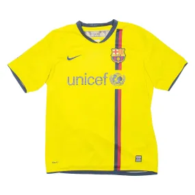 NIKE Barcelona Mens Football Shirt Jersey Yellow M