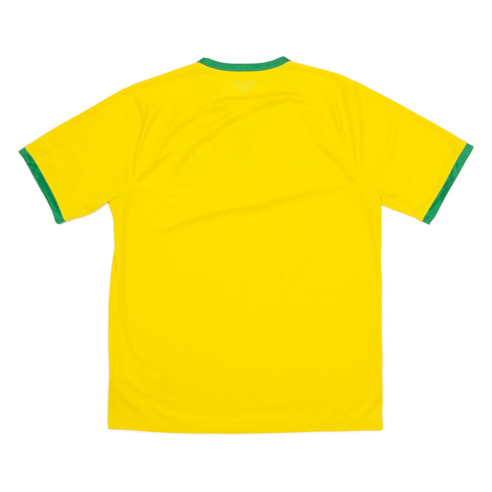 NIKE BRAZIL FC Mens Football Shirt Jersey Yellow V-Neck L