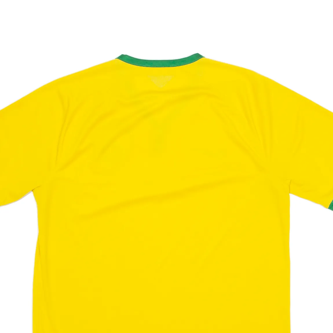 NIKE BRAZIL FC Mens Football Shirt Jersey Yellow V-Neck L