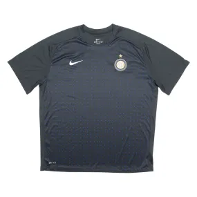 NIKE INTER MILAN Mens Football Shirt Jersey Black Crew Neck 2XL