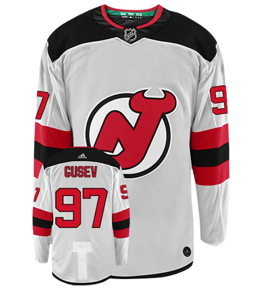 Nikita Gusev New Jersey Devils Adidas Authentic Away NHL Hockey Jersey     