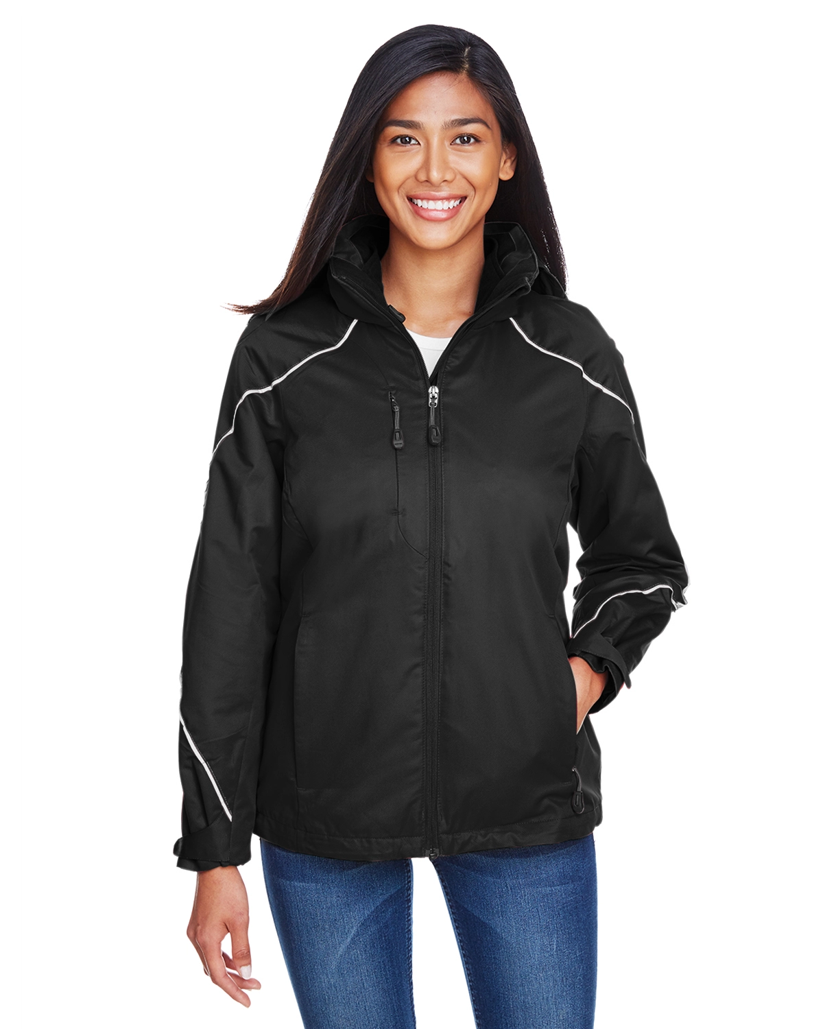 North End 78196 Ladies' Angle 3-in-1 Jacket with Bonded Fleece Liner SKU: 78196