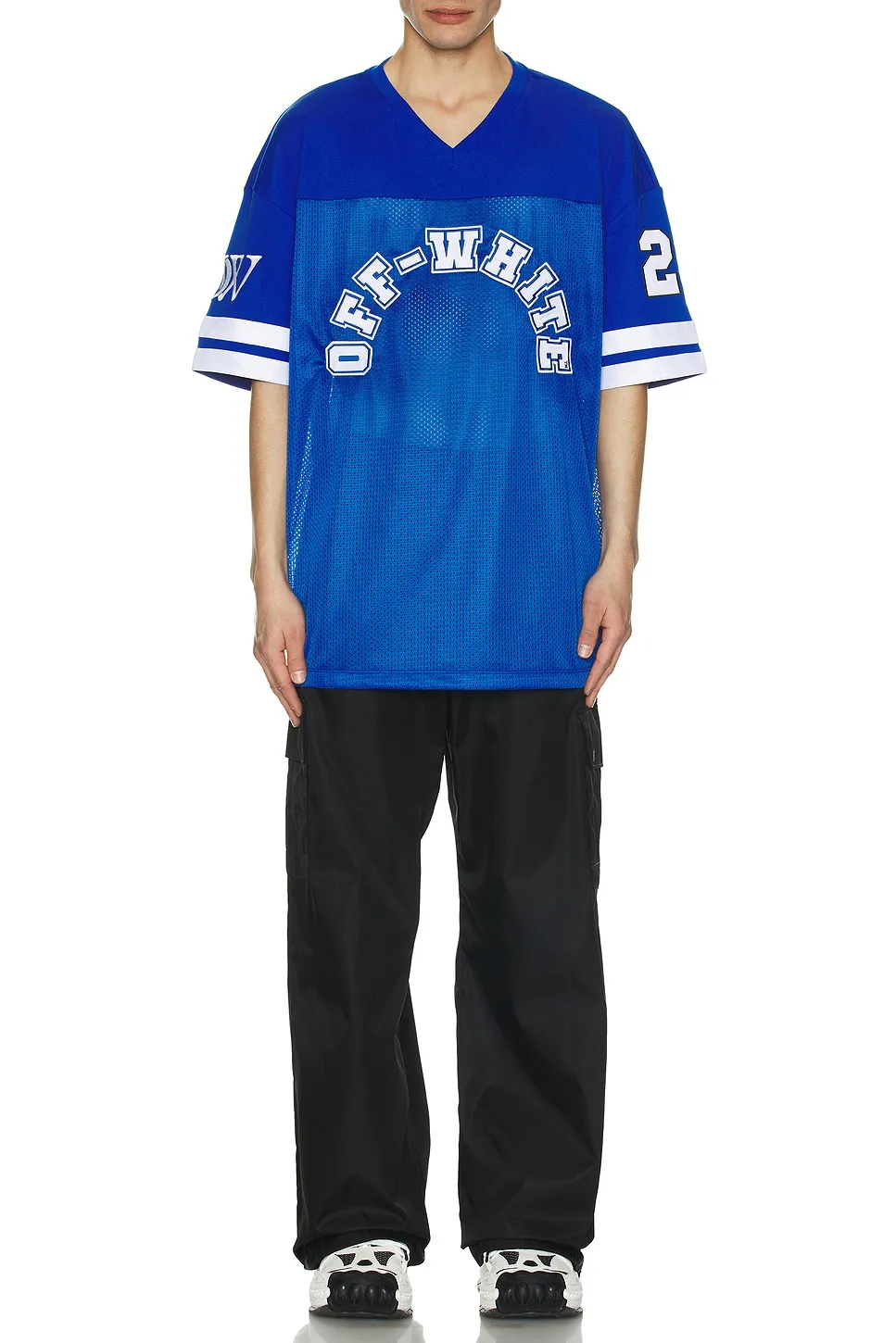 OFF-WHITE Football Mesh T-shirt -        