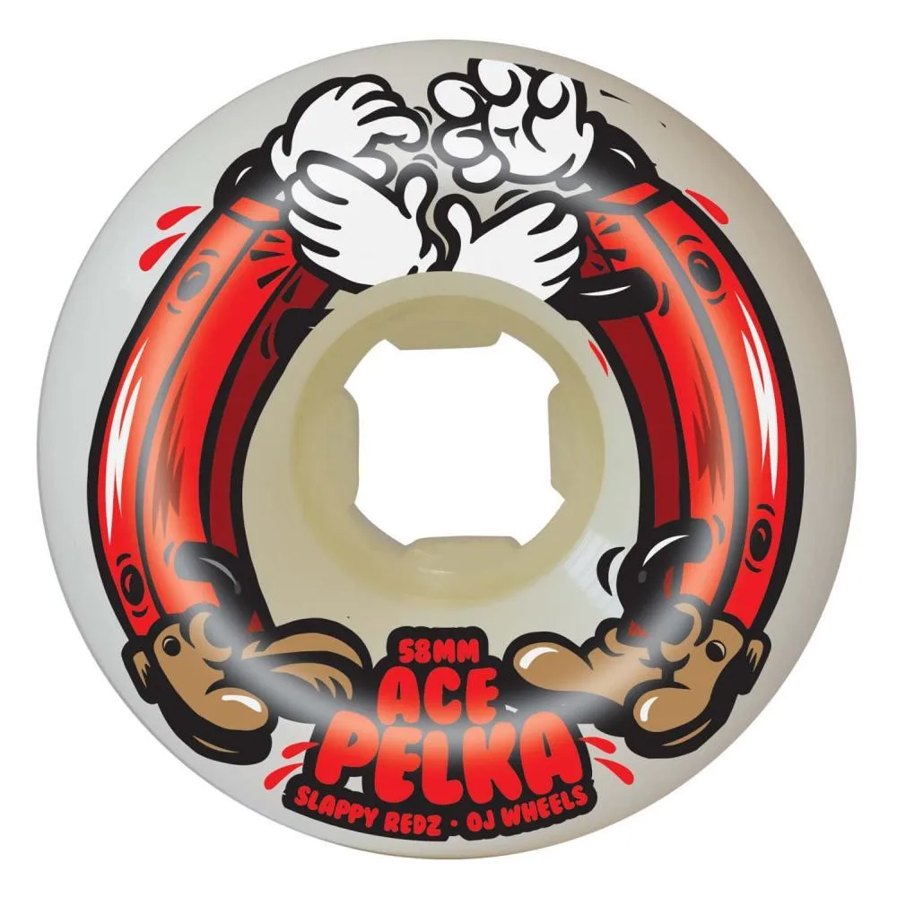 OJ Double Duro Skateboard Wheels Ace Pelka Slappy 101a 95a White 58mm