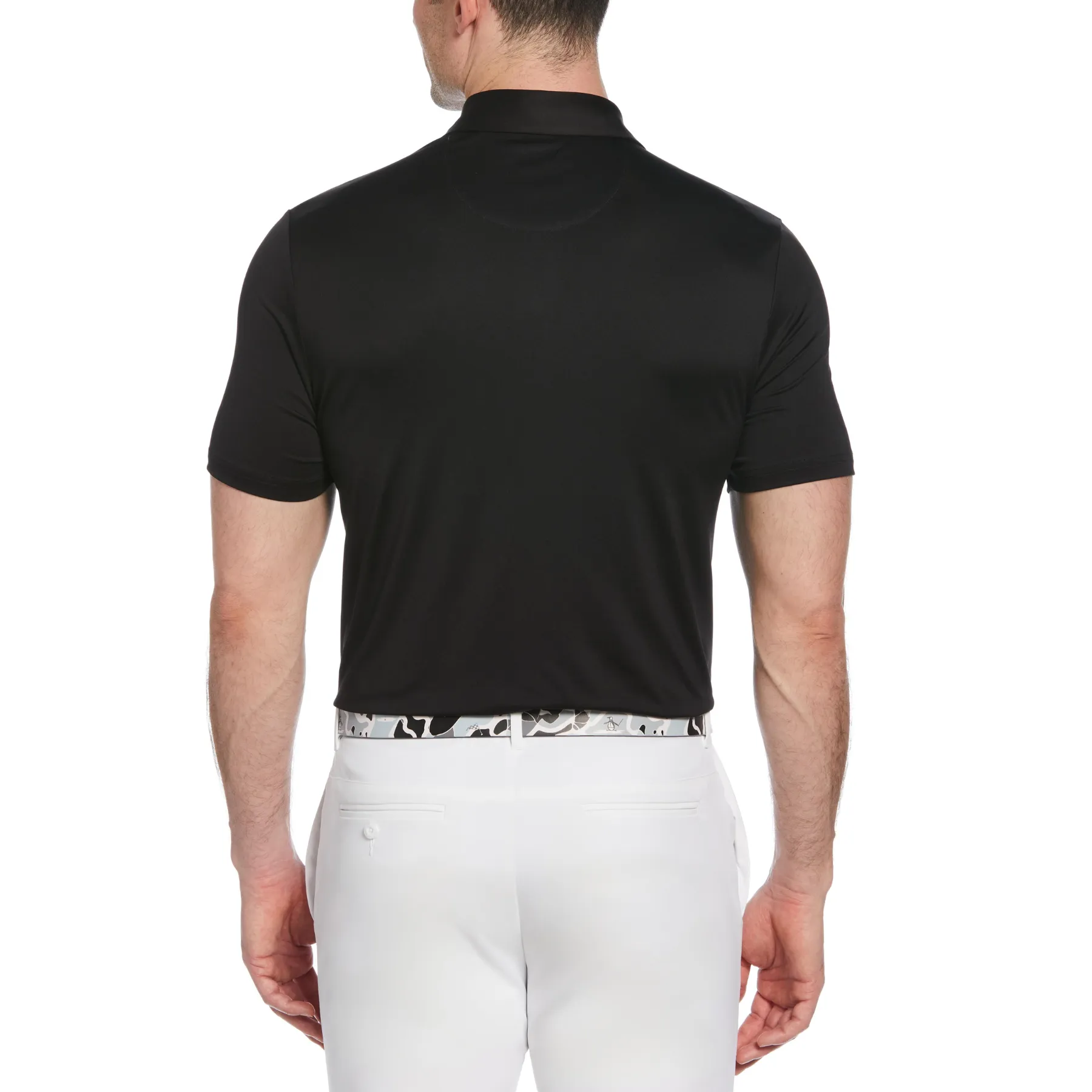 Original Block Design Golf Polo Shirt In Caviar