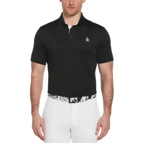 Original Block Design Golf Polo Shirt In Caviar