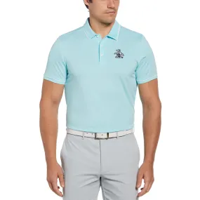 Oversized Pete Tipped Short Sleeve Golf Polo Shirt In Tanager Turquoise