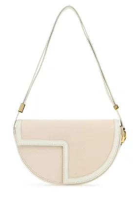 Patou Two Tone Canvas And Leather Le Patou Shoulder Bag