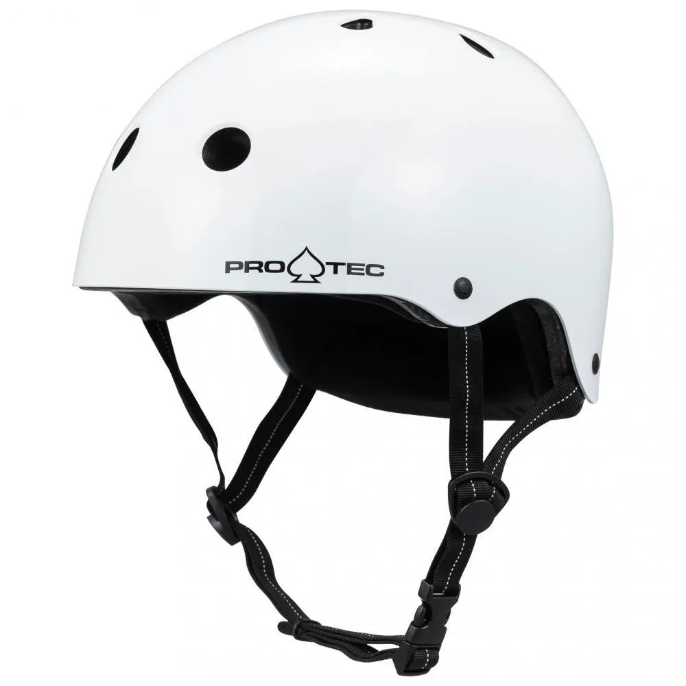 Pro-Tec Certified Skateboard Helmet Low Pro Gloss White