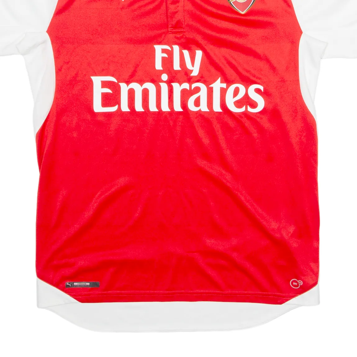 PUMA ARSENAL FC Mens Football Shirt T-Shirt Red Button Neck M