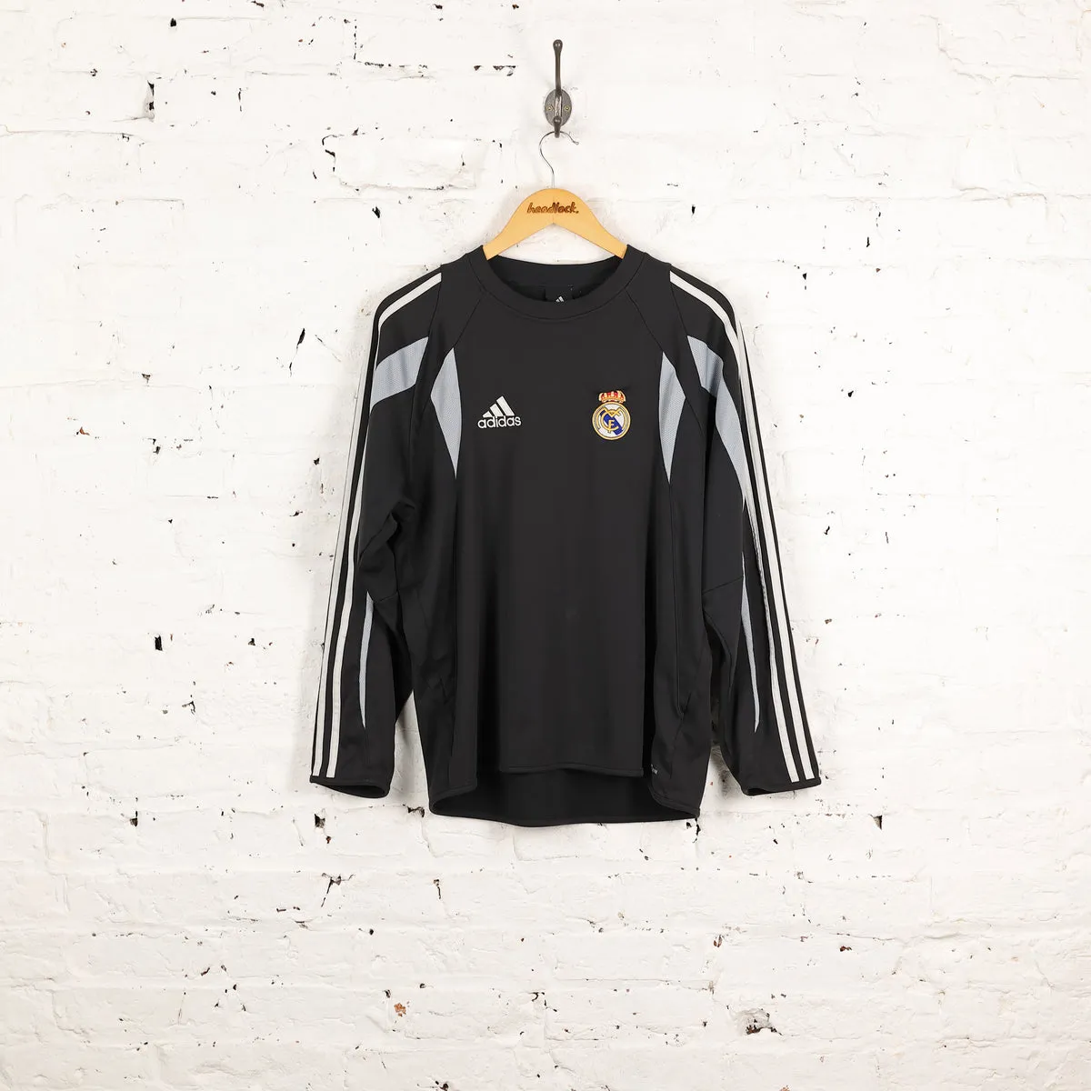 Real Madrid Adidas Football Training Sweatshirt - Black - M