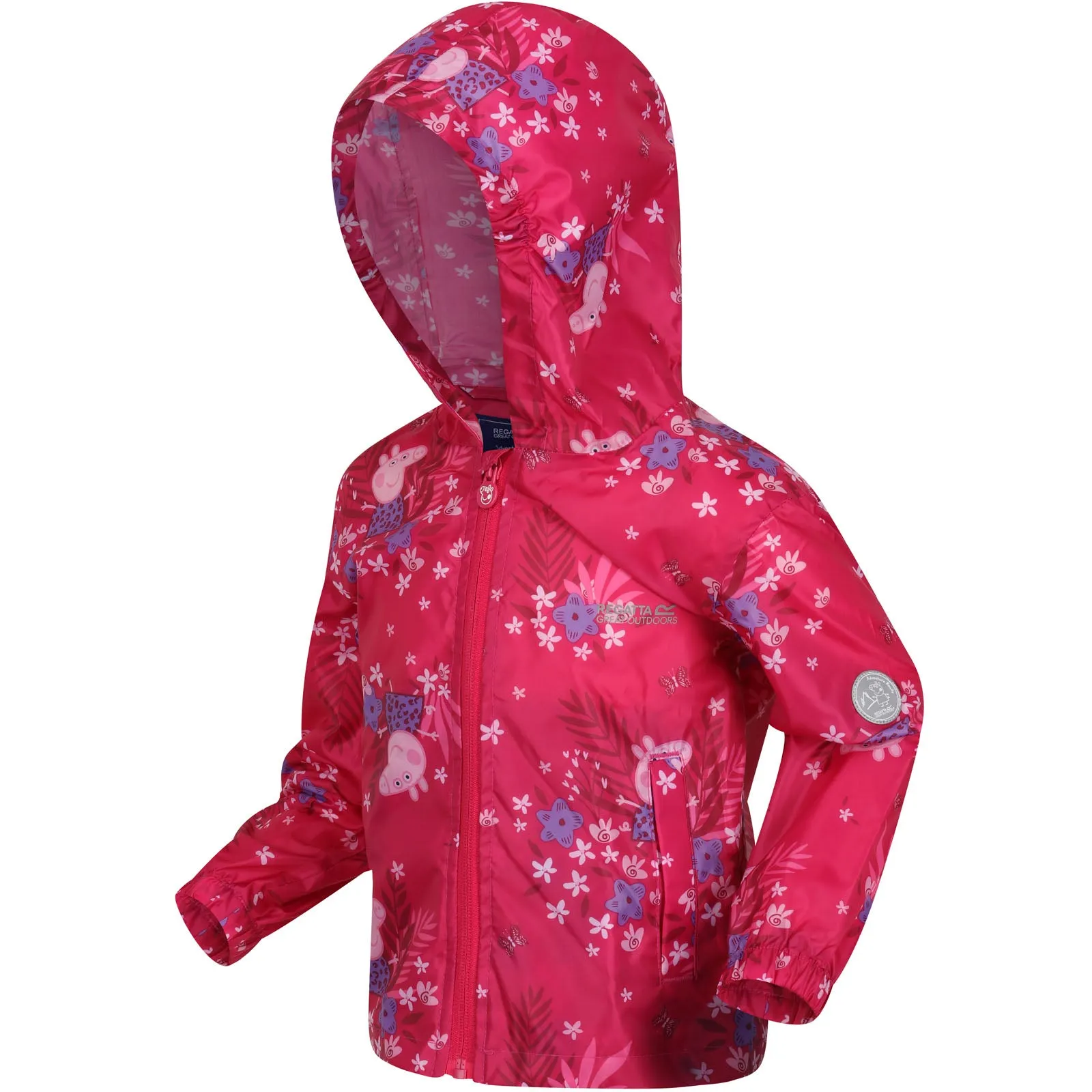 Regatta Kids Peppa Pig Waterproof Pack-It Zip Up Jacket