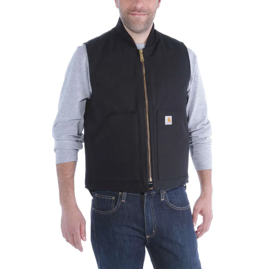 Relaxed Fit Firm Duck Insulated Rib Collar Vest