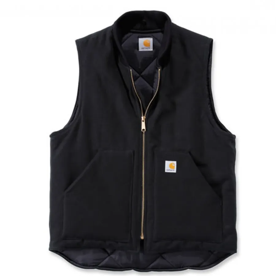 Relaxed Fit Firm Duck Insulated Rib Collar Vest