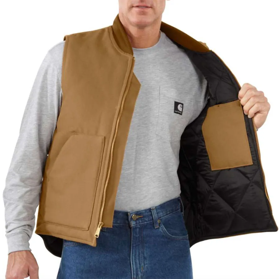 Relaxed Fit Firm Duck Insulated Rib Collar Vest