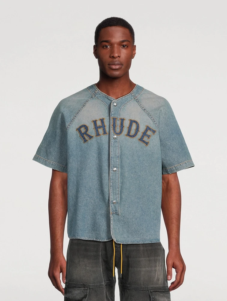 RHUDE Baseball Denim Shirt