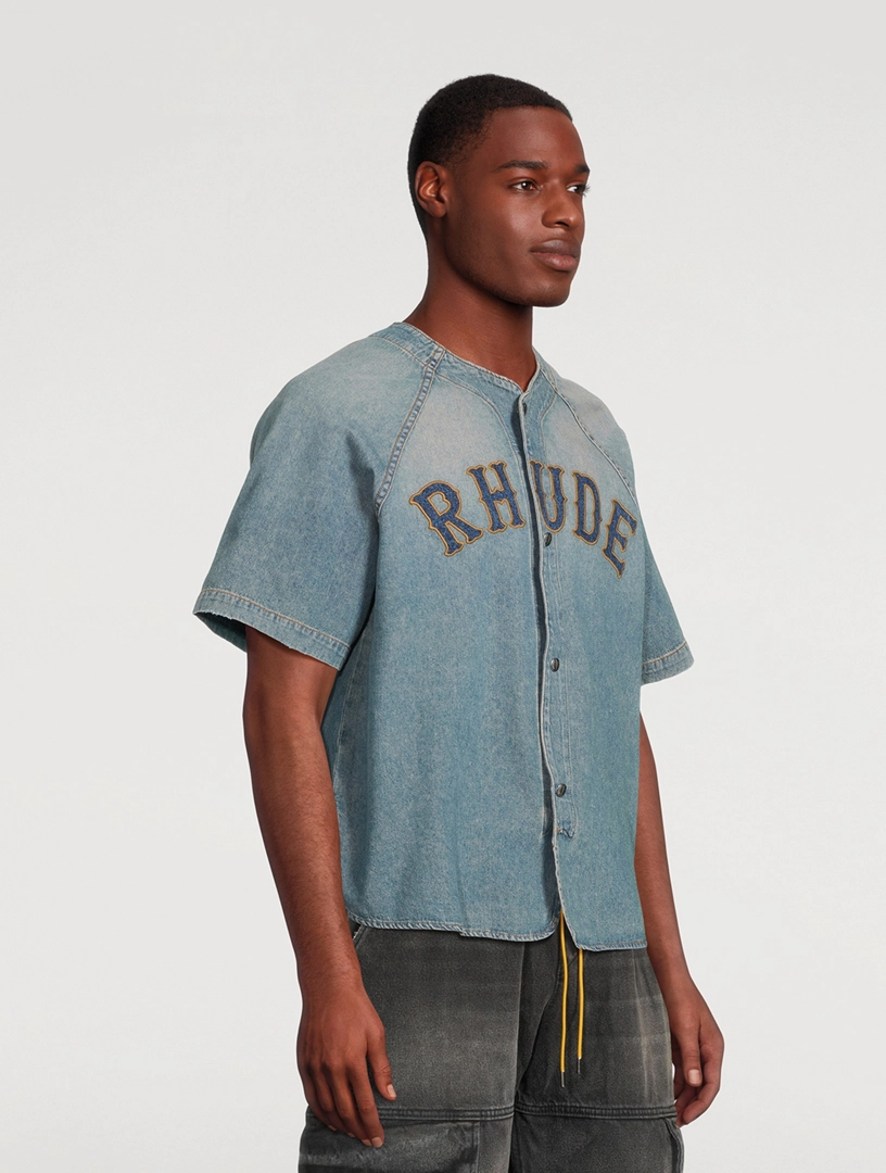 RHUDE Baseball Denim Shirt