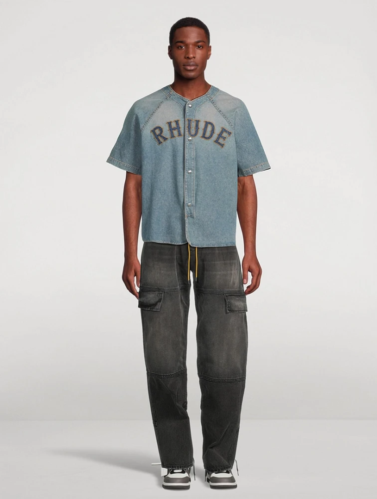 RHUDE Baseball Denim Shirt