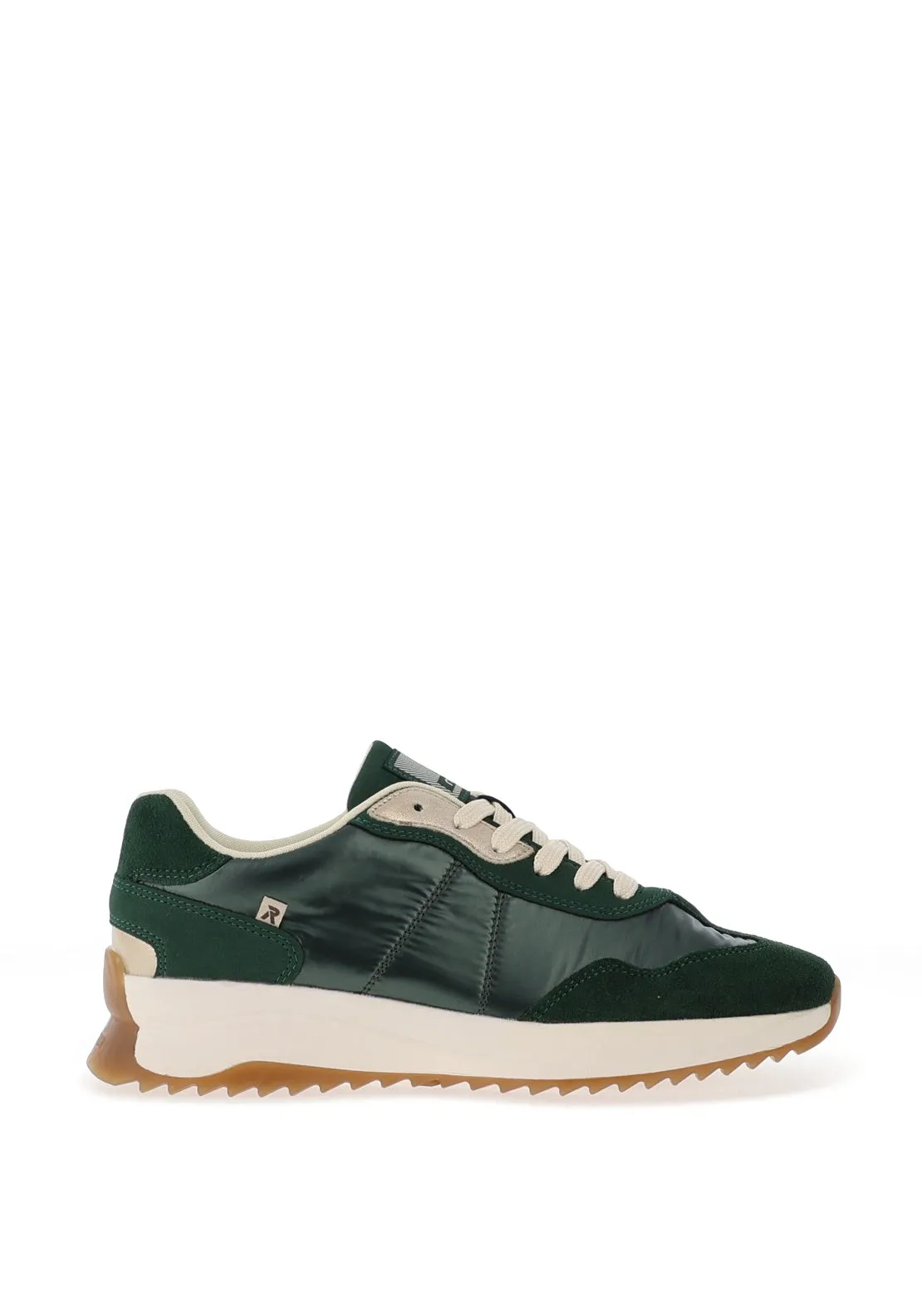 Rieker Evolution Metallic Contrast Panel Trainers, Green