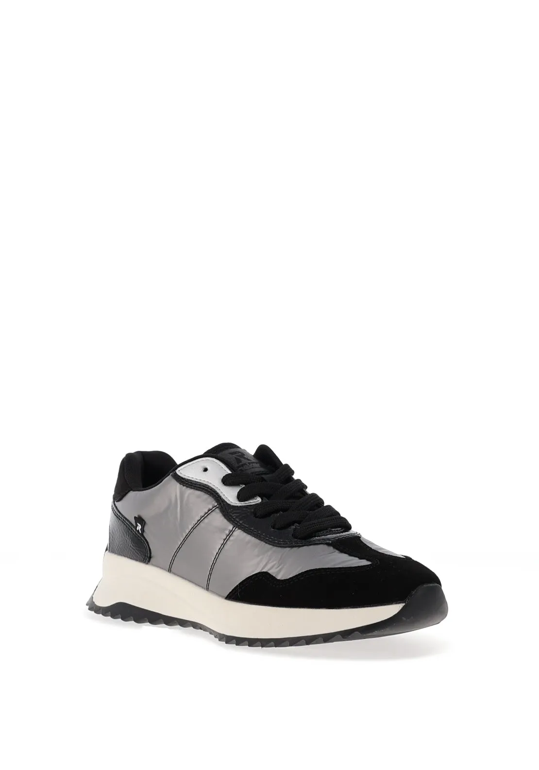 Rieker Evolution Metallic Contrast Panel Trainers, Grey