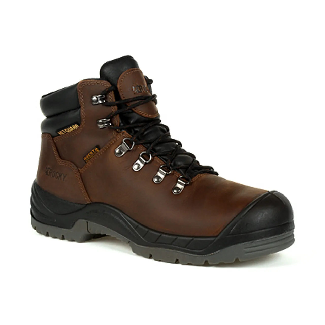 Rocky Mens Worksmart Composite Toe Internal Met Guard Waterproof Work Boot RKK0266 BROWN