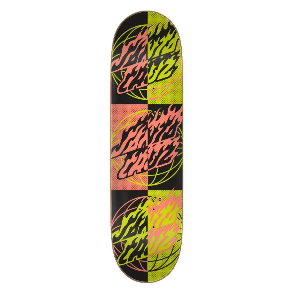 Santa Cruz Skateboard Deck Global Flame Dots 7 ply Birch Multi 8.5