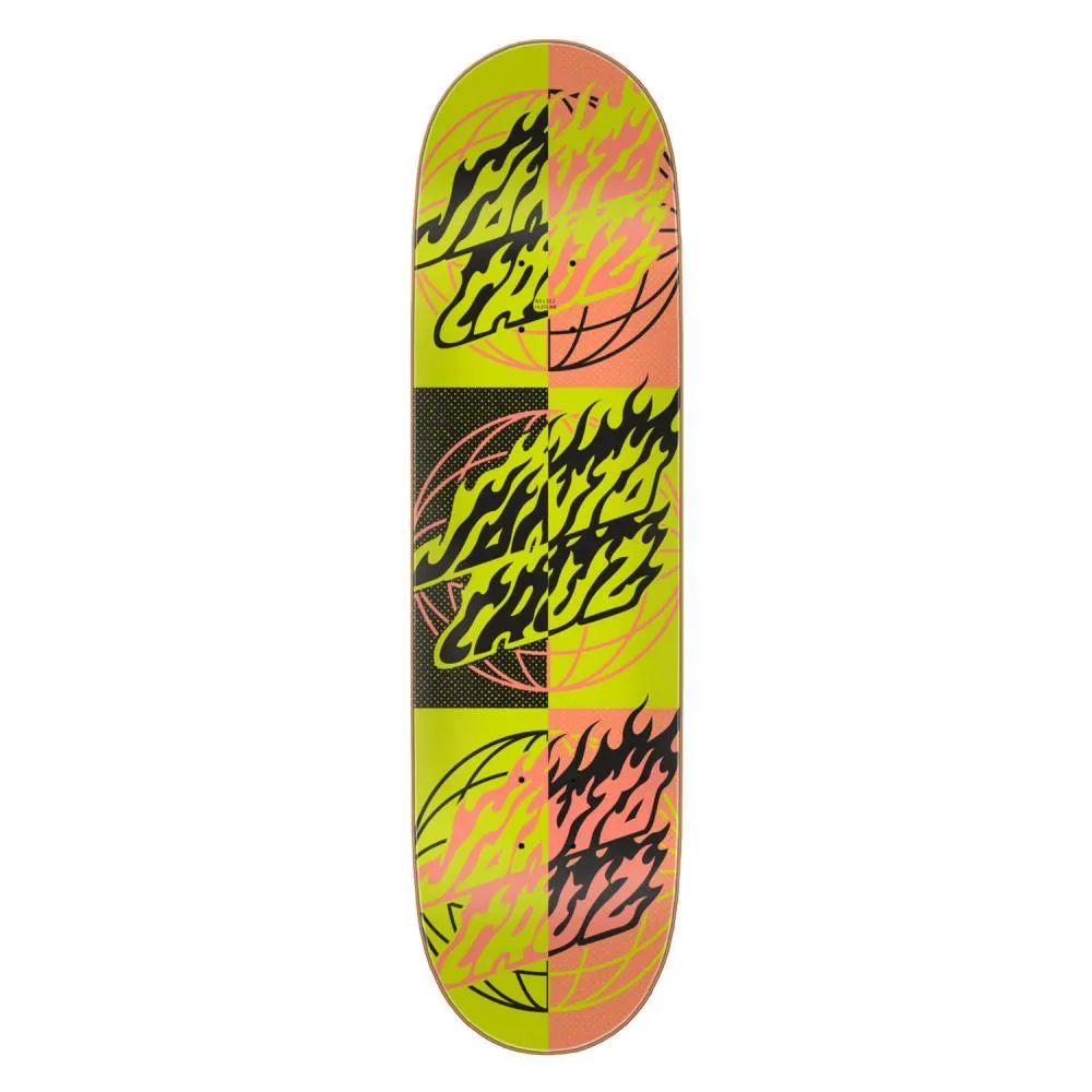 Santa Cruz Skateboard Deck Global Flame Dots 7 ply Birch Multi 8.5