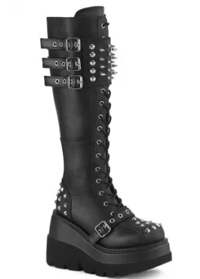 Shaker 225 Spike Wedge Knee High Boot